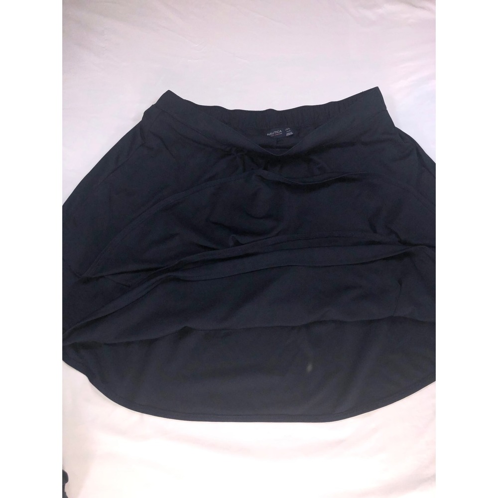 Nautica School Uniform Girls Navy Blue Pleated Skorts Bundle of 2 Size 20.5 Plus